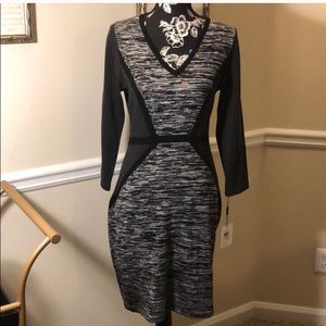 Grey / Black Calvin Klein Sweater Dress